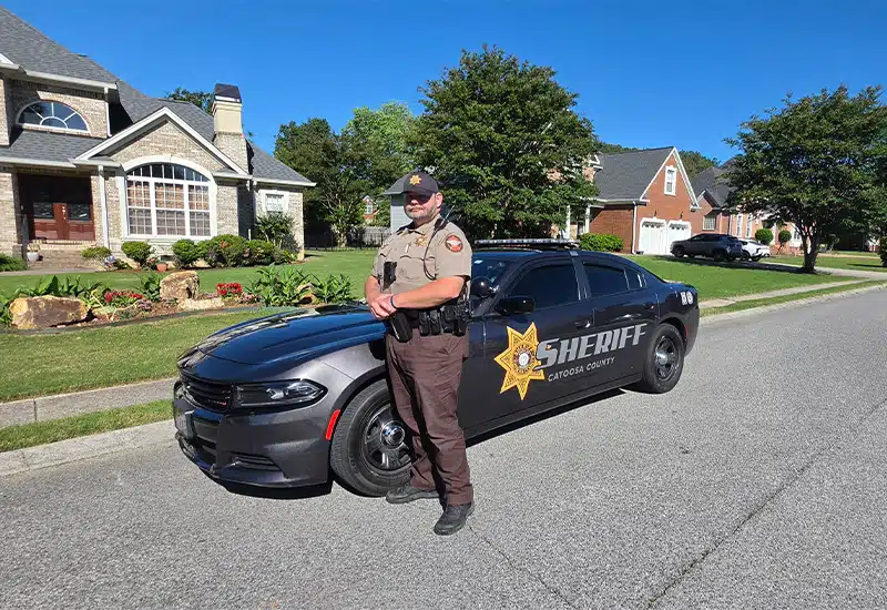 police office and squad car